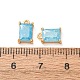 Brass Pave Cubic Zirconia Charms(CU-K002-40G-B)-3