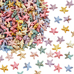 300Pcs Acrylic Beads, Imitation Gemstone Style, Star, Mixed Color, 14x13.5x5mm, Hole: 1.6mm(SACR-SP0001-47)