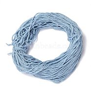 Polyester Cord, Twisted Cord, Light Sky Blue, 5mm, about 97~100m/bundle(NWIR-P021-028)