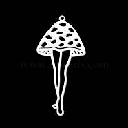201 Stainless Steel Pendants, Laser Cut, Woman, Stainless Steel Color, 48x22x1mm, Hole: 1.6mm(STAS-S105-LA409-1)