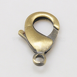 Brass Lobster Claw Clasps, Parrot Trigger Clasps, Lead Free & Cadmium Free, Brushed Antique Bronze, 23x13x4mm(KK-905-AB)