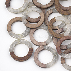 Resin & Wood Pendants, Ring, Gainsboro, 28x3mm, Hole: 1.5mm(X-RESI-S358-04E)