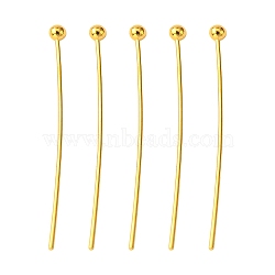 Brass Ball Head Pins, Cadmium Free & Lead Free, Golden, 25x0.5mm, 24 Gauge, Head: 2mm, about 9350pcs/bag(KK-R020-06G)