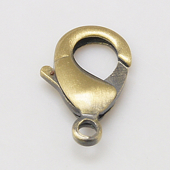 Brass Lobster Claw Clasps, Parrot Trigger Clasps, Lead Free & Cadmium Free, Brushed Antique Bronze, 23x13x4mm