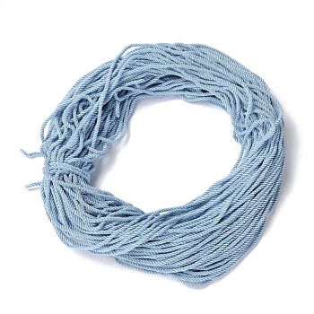Polyester Cord, Twisted Cord, Light Sky Blue, 5mm, about 97~100m/bundle