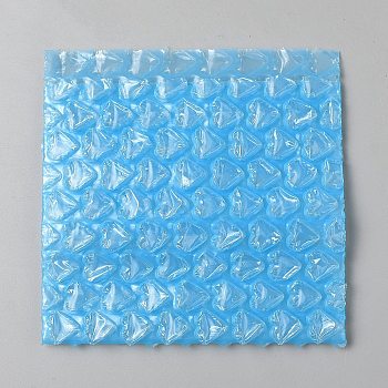 Film Package Bags, Heart Bubble Mailer, Padded Envelopes, Square, Deep Sky Blue, 10x10.5x0.5cm