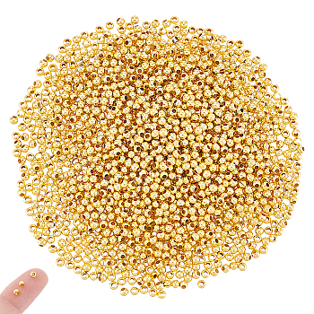 Iron Spacer Beads, Round, Golden, 3x3mm, Hole: 1.2mm, 2000pcs/set