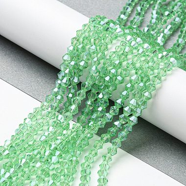 Transparent Electroplate Glass Beads Strands(GLAA-F029-4mm-C24)-4