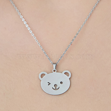 Bear 201 Stainless Steel Necklaces