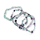 Bracelets élastiques à cordon fluorite naturel(BJEW-K213-21)-1