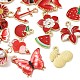 Red Alloy Enamel Pendants(AL-CBADB2B-18G)-2