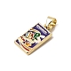 Brass Enamel Pendants(KK-CBACA9B-02C-G)-2