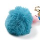Cute Unicorn PVC & Imitate Rex Rabbit Fur Ball Keychain(KEYC-C005-03B)-3