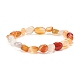 Bracelet extensible en perles de cornaline naturelle teintée (teinte)(BJEW-JB07144-01)-1