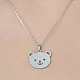 201 Stainless Steel Hollow Bear Pendant Necklace(NJEW-OY001-96)-1
