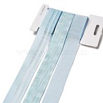 9 Yards 3 Styles Polyester Ribbon, for DIY Handmade Craft, Hair Bowknots and Gift Decoration, Sky Blue Color Palette, Light Sky Blue, 1~1-1/8 inch(25~28mm), about 3 yards/style(SRIB-A014-E04)