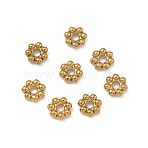 304 Stainless Steel Beads, Flower, Ion Plating(IP), Long-Lasting Plated, Rack Plating, Real 18K Gold Plated, 5x1.5mm, Hole: 1.5mm(STAS-P448-10A-G)