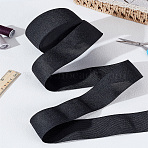 10M Flat Elastic Rubber Band, Webbing Garment Sewing Accessories, Black, 50mm(EC-LP0001-03A)