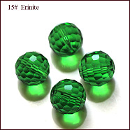 Imitation Austrian Crystal Beads, Grade AAA, Faceted(96 Facets), Round, Green, 8mm, Hole: 0.9~1mm(SWAR-F073-8mm-15)