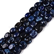 Natural Imperial Jasper Beads Strands, Dyed, Cuboid, Prussian Blue, 6.5~7.5x5~6x5~6mm, Hole: 0.8mm, about 53~60pcs/strand, 15.55~15.87 inch(39.5~40.3cm)(G-N342-62A)