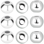 40Pcs 925 Sterling Silver Beads, Round, Silver, 2.5x2mm, Hole: 1mm(STER-BBC0002-04B)
