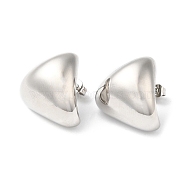 Rack Plating Brass Twist Triangle Stud Earrings, Platinum, 18x19mm(EJEW-Q766-06P)
