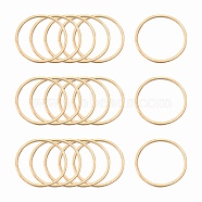 Brass Linking Rings, Lead Free & Nickel Free, Ring, Light Gold, 20x1mm, about 1000pcs/bag(KK-S327-06KC-20mm)