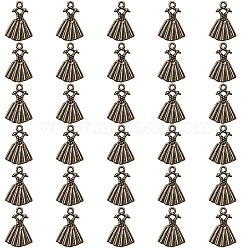 Tibetan Style Alloy Pendants, Dress Charms, Cadmium Free & Lead Free, Antique Bronze, 19x14x1.5mm, Hole: 1.4mm(TIBE-YW0001-01AB)