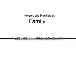 Adjustable Non-magnetic Synthetic Hematite Necklaces, with Brass Beads, Morse Code-Family, 31.1 inch(79cm)(NJEW-JN02704-01)