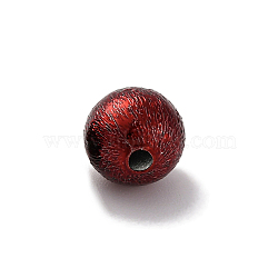 Rack Plating Spray Painted Brass Beads, Cadmium Free & Lead Free, Long-Lasting Plated, Round, Red, 8mm, Hole: 1.8mm(KK-S406-10D-02)