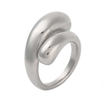 304 Stainless Steel Rings for Women, Stainless Steel Color, US Size 8(18.1mm)