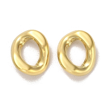 304 Stainless Steel Linking Rings, Twist Ring, Real 14K Gold Plated, 16x13x3mm, Inner Diameter: 9x6mm