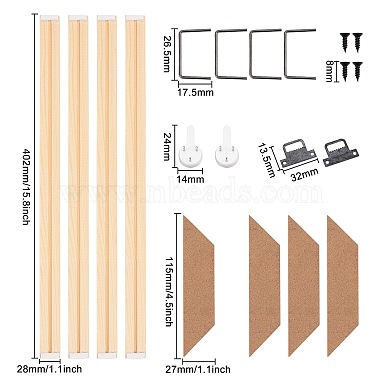 Kit de cadre de toile en bois massif bricolage(DIY-BC0003-11A)-2