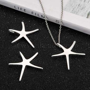 Brass Starfish/Sea Stars Pendants(KK-BB11654)-5