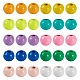 Pandahall 100 pièces 10 couleurs perles en alliage peintes à la bombe(FIND-TA0003-08)-1