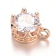 Light Gold Plated Brass Micro Pave Cubic Zirconia Charms(ZIRC-L054-02C-NR)-1