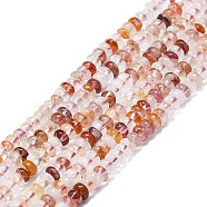 Natural Red Hematoid Quartz/Ferruginous Quartz Beads Strands, Disc, 4x1.5~2mm, Hole: 0.5mm, about 96pcs/strand, 15.55''(39.5cm)(G-K245-B07-01)