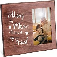 Olycraft MDF Photo Frames, Glass Display Pictures, for Tabletop Display Photo Frame, Rectangle with Word, Saddle Brown, 19.5x25.4x1.35cm(DJEW-OC0001-05G)