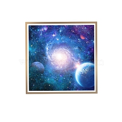 Starry Sky DIY Diamond Painting Kits, with Resin Rhinestones, Diamond Sticky Pen, Tray Plate and Glue Clay, Deep Sky Blue, 300x300mm(PW-WG62053-02)