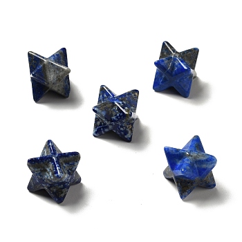 Natural Lapis Lazuli Beads, No Hole/Undrilled, Merkaba Star, 12.5~13x12.5~13x12.5~13mm