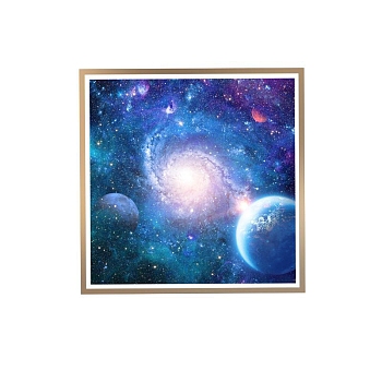 Starry Sky DIY Diamond Painting Kits, with Resin Rhinestones, Diamond Sticky Pen, Tray Plate and Glue Clay, Deep Sky Blue, 300x300mm