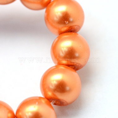 Baking Painted Pearlized Glass Pearl Round Bead Strands(X-HY-Q003-4mm-36)-3