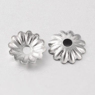 Tarnish Resistant Multi-Petal 316 Surgical Stainless Steel Flower Bead Caps(X-STAS-M257-05)-2