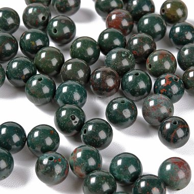 100 pièces 8mm perles de pierre de sang indiennes naturelles(DIY-LS0002-23)-4