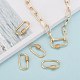 Brass Micro Pave Clear Cubic Zirconia Screw Carabiner Lock Charms(ZIRC-T010-10)-7