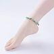 Trendy Natural Green Aventurine Beaded Anklets(AJEW-AN00113-05)-4