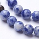 Perles de jaspe tache bleue naturelle(G-D855-10-6mm)-3