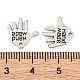 Tibetan Style Alloy Hand Carved Word Hand Made Charms(TIBEP-O009-31)-2