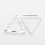 Brass Linking Rings, Triangle, Platinum, 21x23x1mm, about 1000pcs/bag(KK-S327-08P)