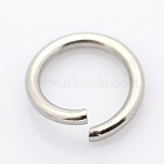 Tarnish Resistant 304 Stainless Steel Open Jump Rings, Stainless Steel Color, 26 Gauge, 3.5x0.4mm, Inner Diameter: 2.7mm(STAS-E066-01-3.5mm)